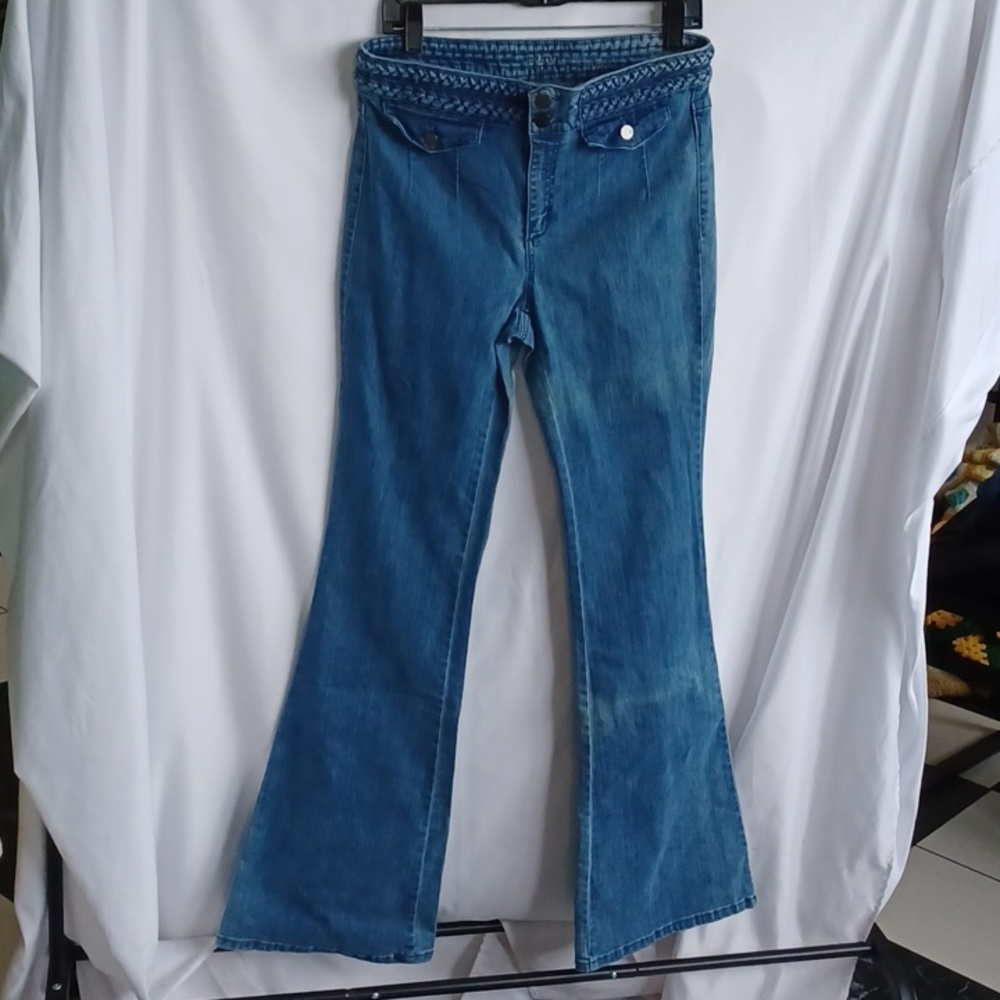 Soho New York & Company Flair Jeans, Sz 8 Tall, 16" Flat Wst, 10" Rise, 35" Insm